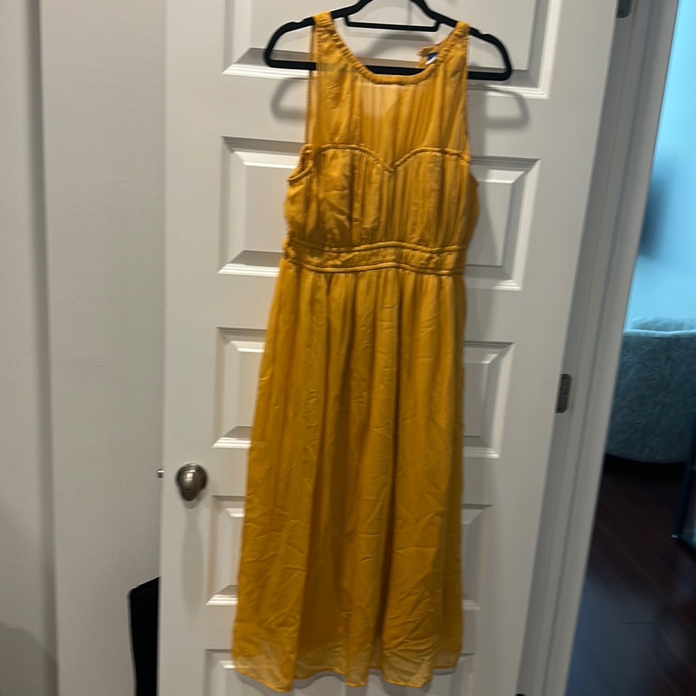 Gold yellow maxi dress